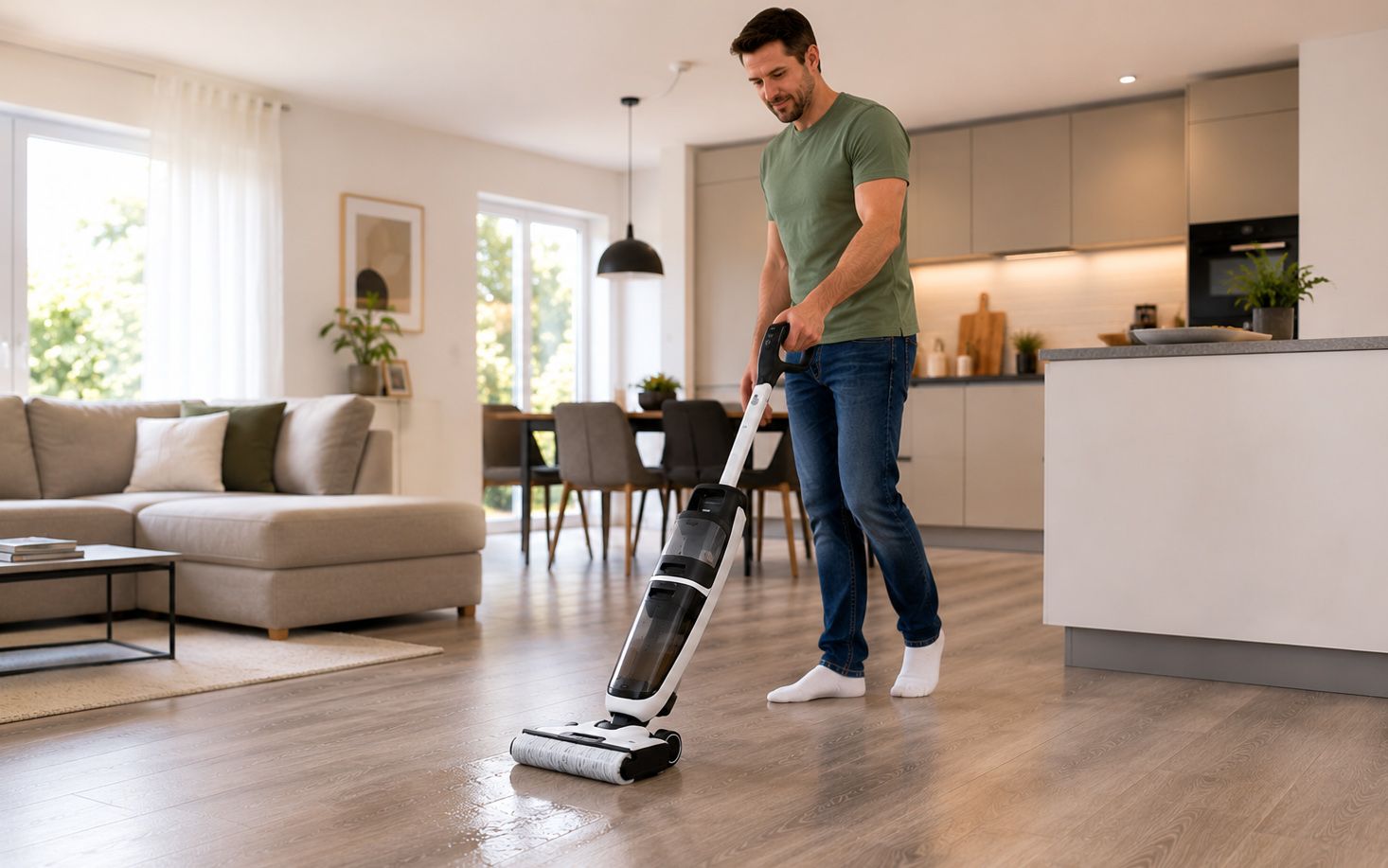 vytieranie vinylové / PVC podlahy robotickou umývačkou