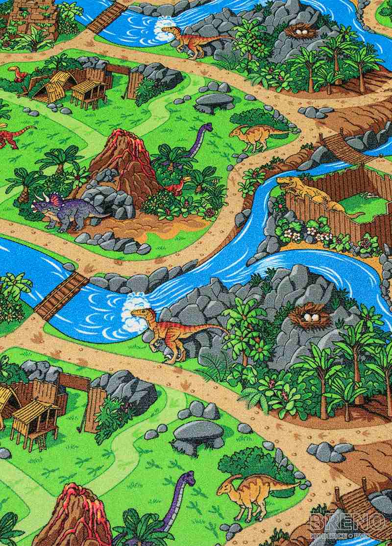 Metrážový koberec DINO 29 dinosauři