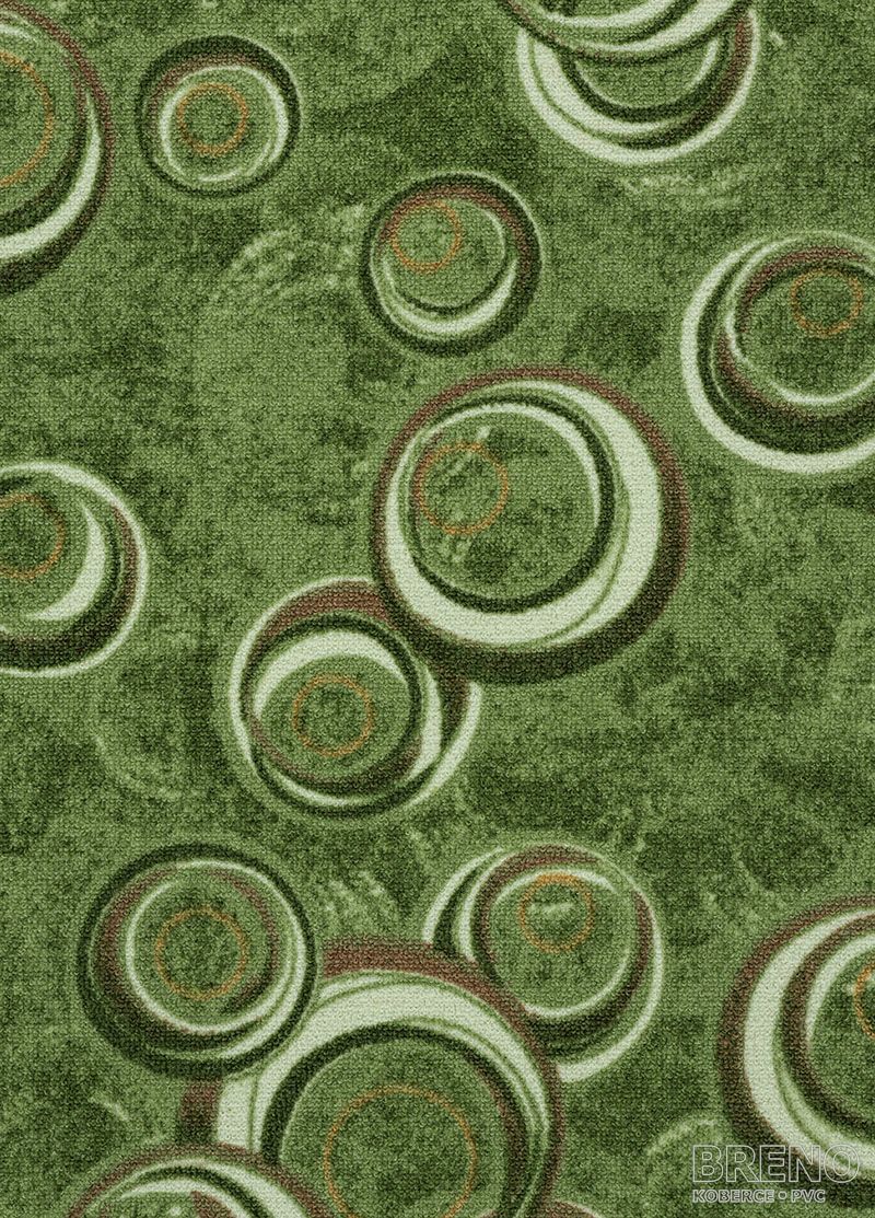 Metrážny koberec DROPS 24 zelený