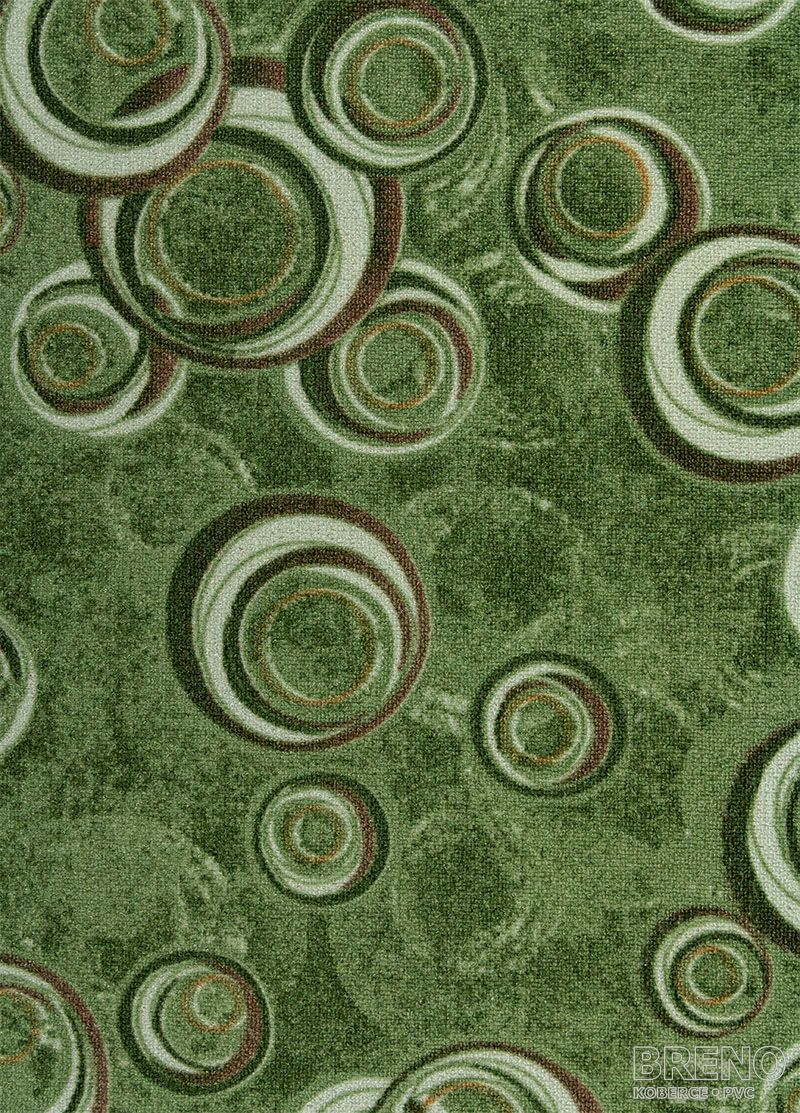 Metrážový koberec DROPS 24 zelený