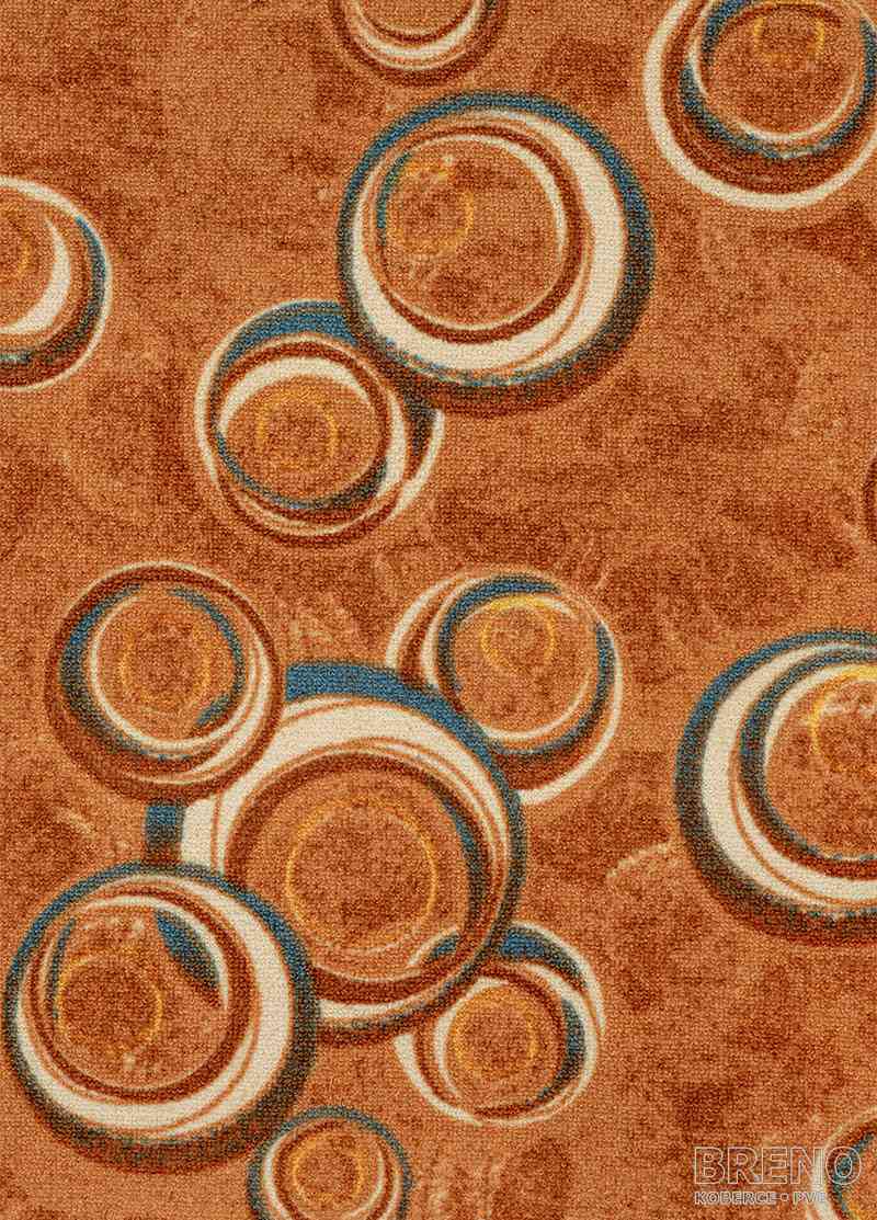 Metrážový koberec DROPS 64 oranžový