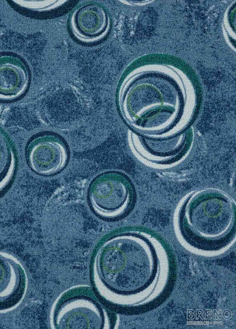 Metrážny koberec DROPS 74 modrý