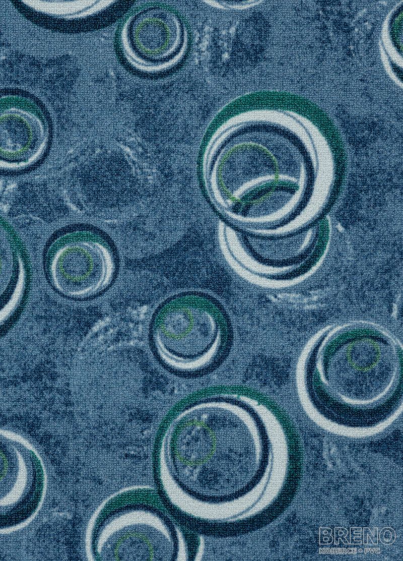 Metrážový koberec DROPS 74 modrý