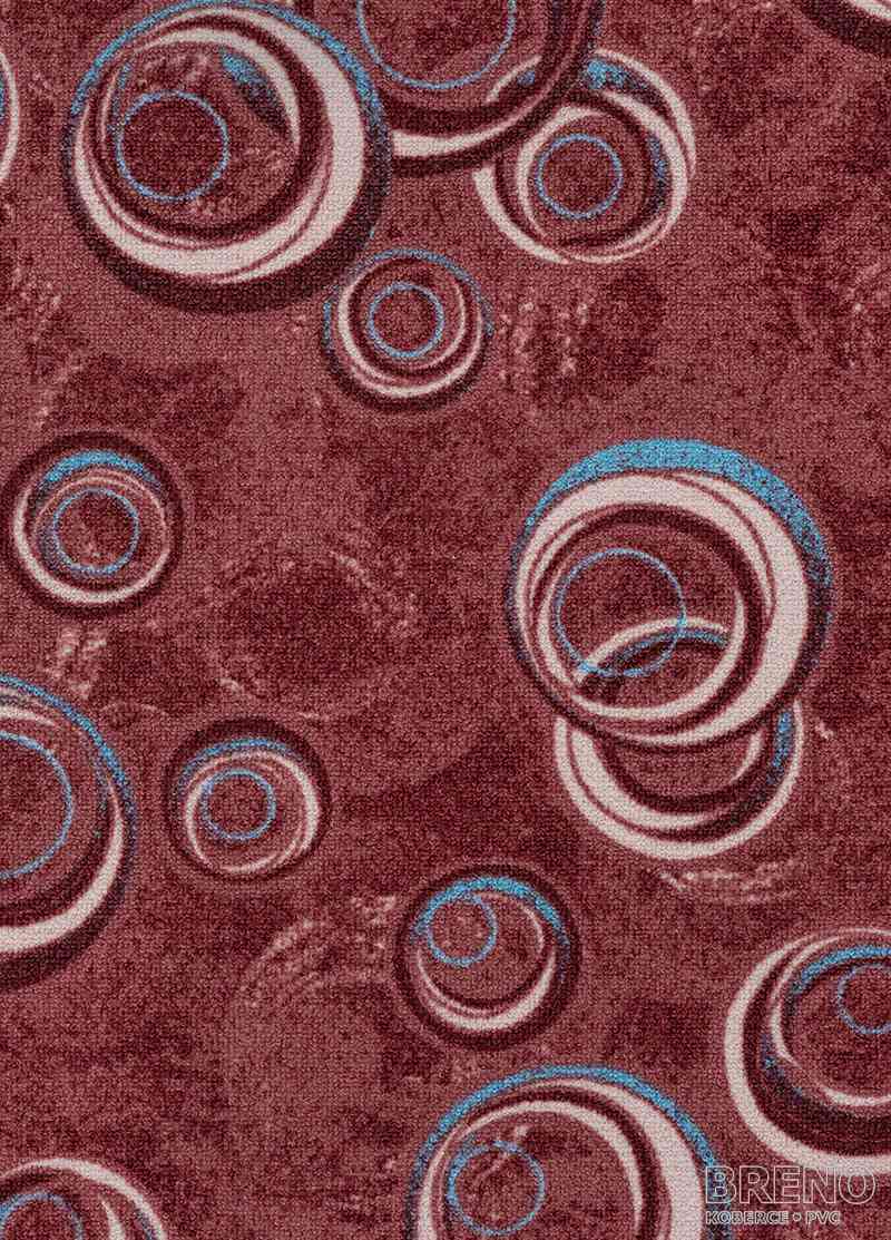 Metrážový koberec DROPS 84 červený