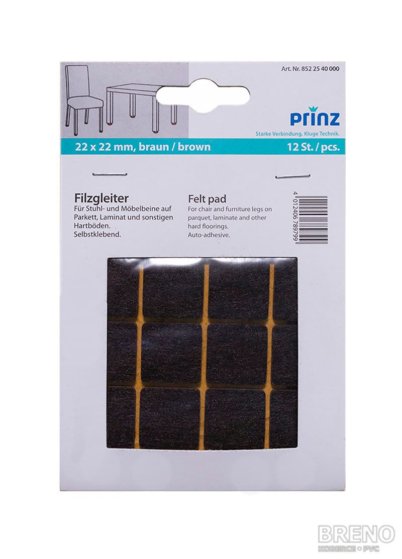 Filcové podložky 22x22 hnedá