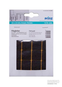 Filcové podložky 22x22 hnedá