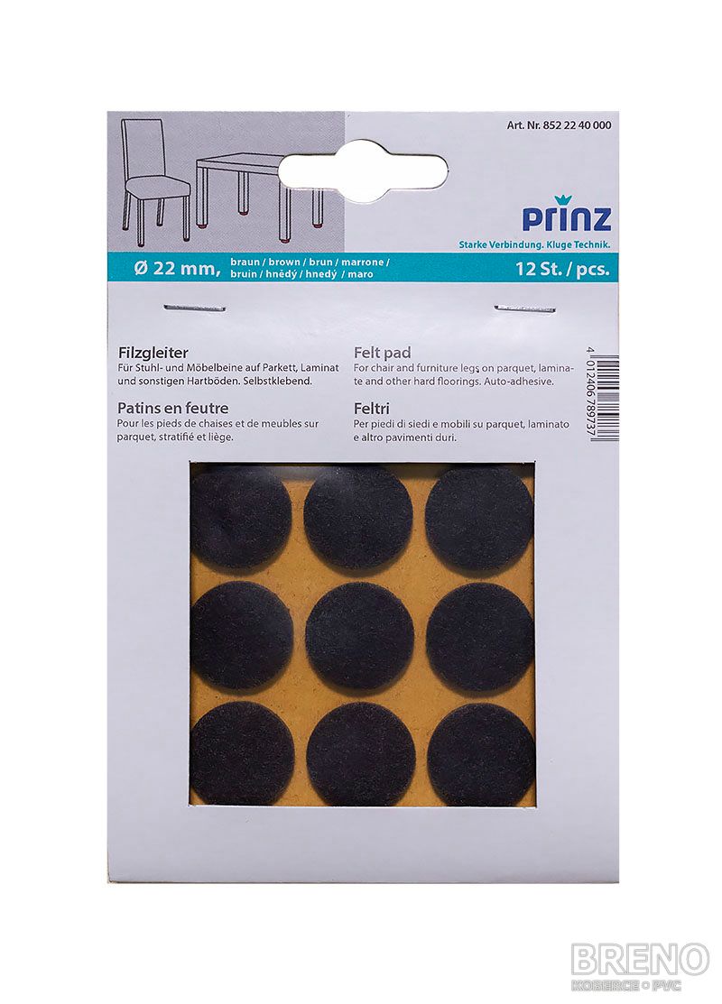 Filcové podložky pr. 22 hnedá