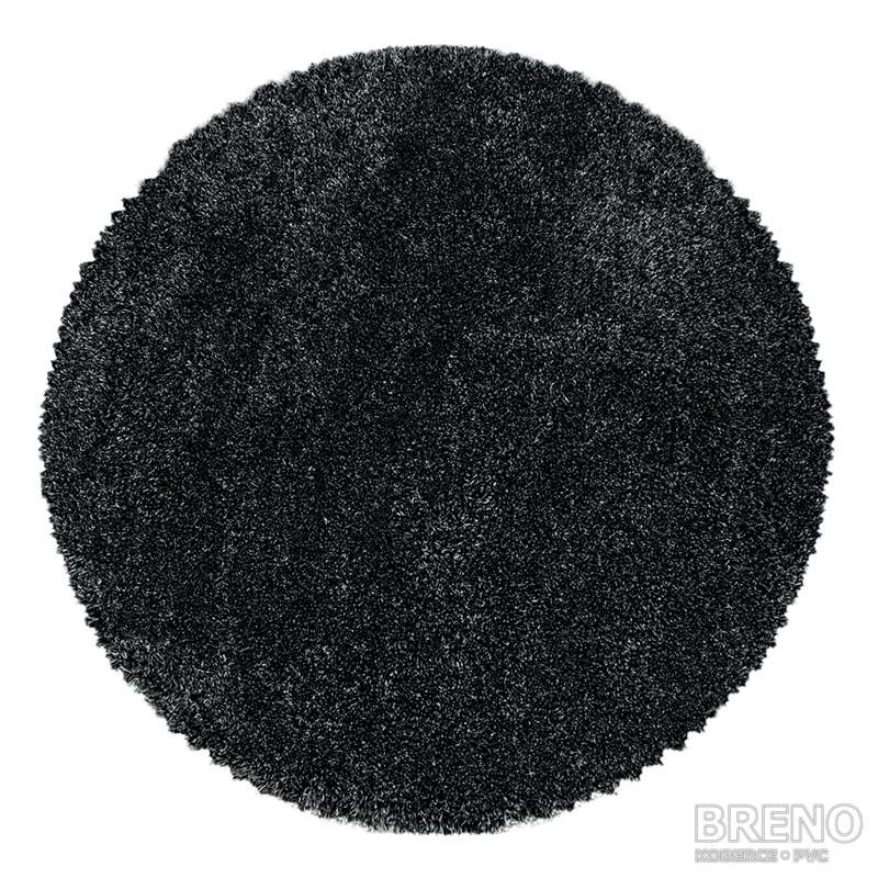 Kusový koberec FLUFFY kruh 3500 Anthrazit
