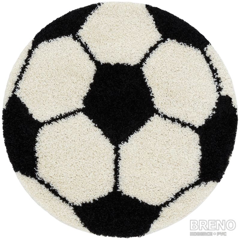 Kusový koberec FUN kruh 6001 Black