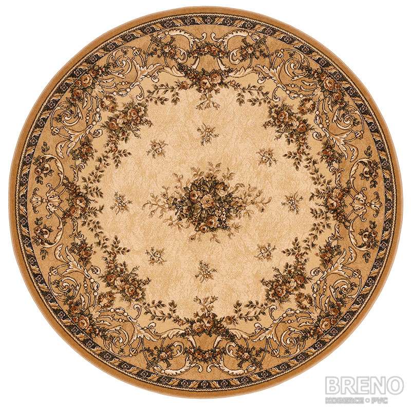Kusový koberec ISFAHAN kruh DAFNE sahara