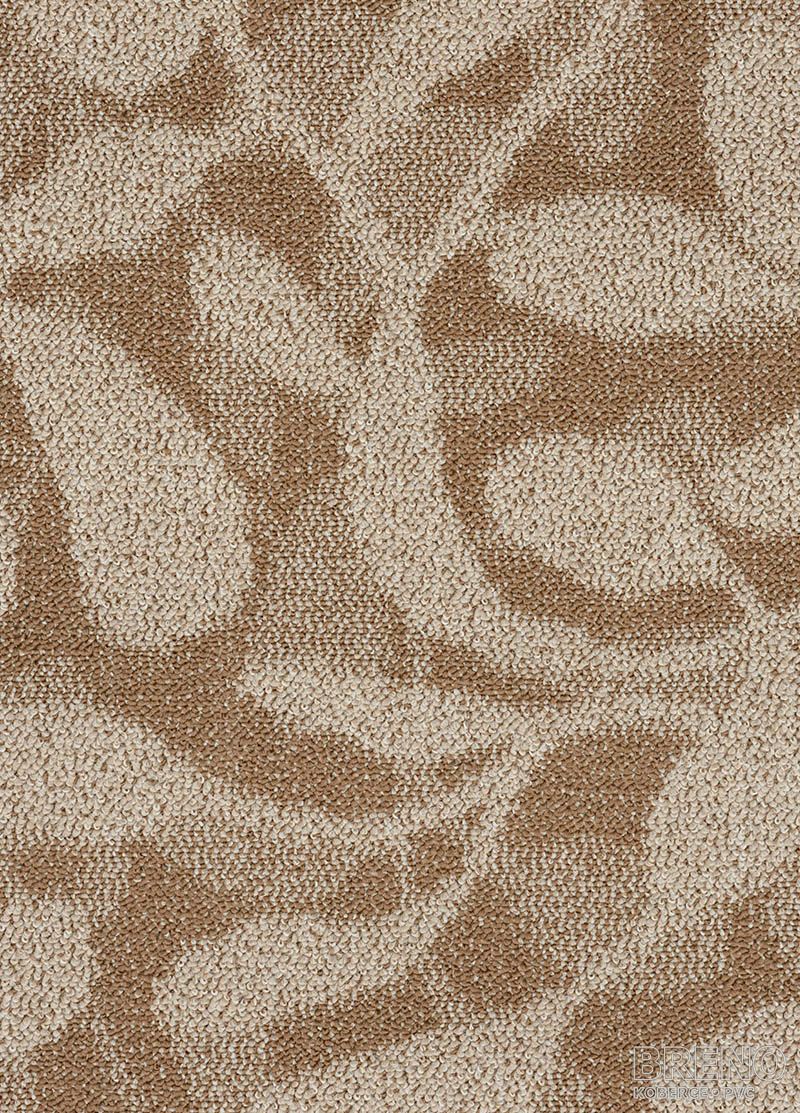 Metrážny koberec LEAVES 68 béžové listy