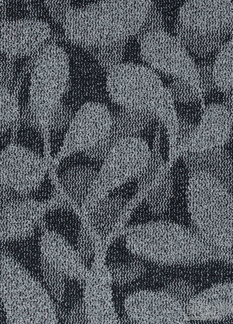 Metrážny koberec LEAVES 74 sivé listy