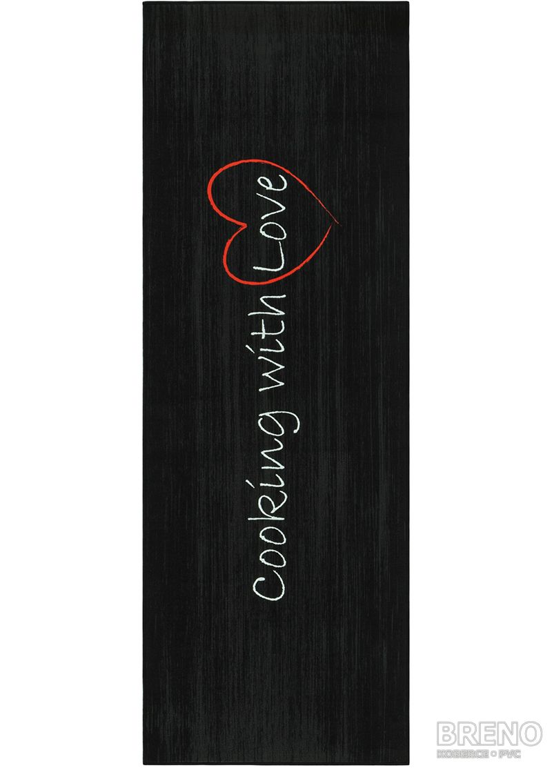Kusový koberec LUNA 102/black – Cooking with Love