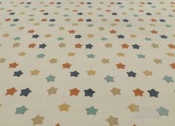 LUNA P4239CM/01A2 dětský motiv barevné hvězdy na béžové