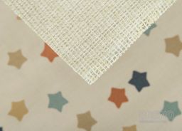 LUNA P4239CM/01A2 dětský motiv barevné hvězdy na béžové