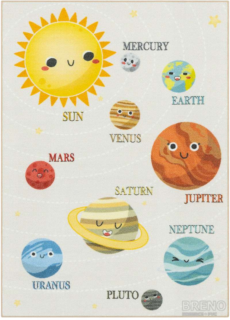 Kusový koberec PLAY 2019 Beige - sluneční soustava