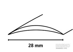 Přechodový profil AL PR3K zlatý - samolepicí