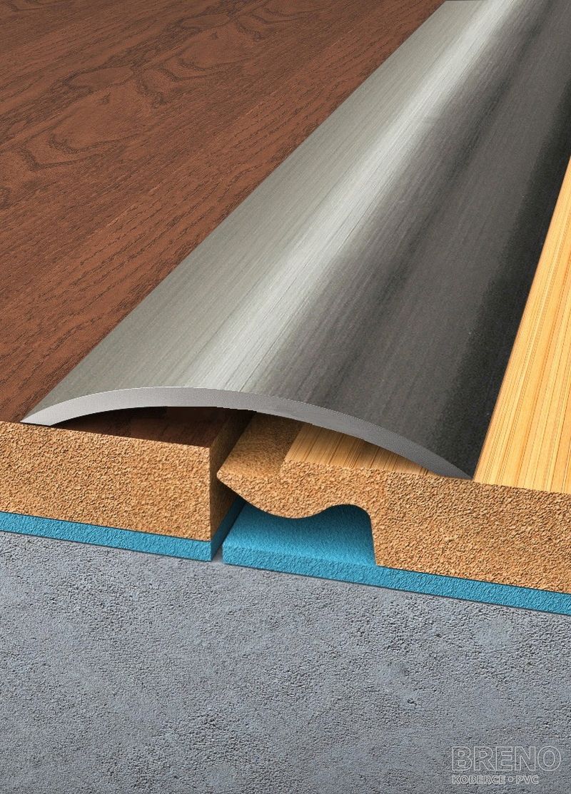 Prechodový profil brúsený nerez - samolepiaci