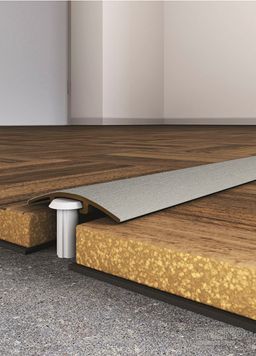 Přechodový profil česaná nerez - na hmoždinku