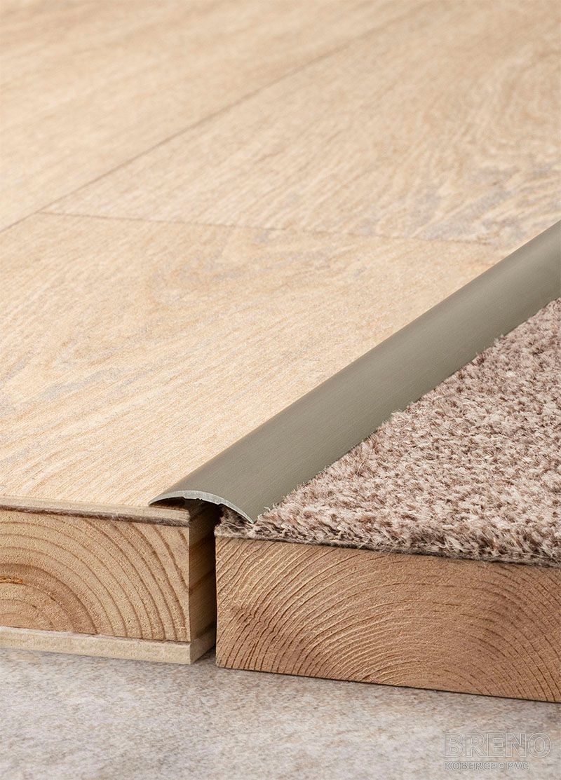 Přechodový profil česaná nerez - samolepicí