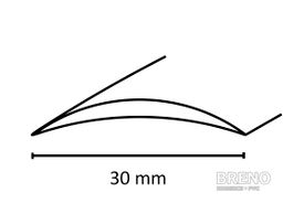 Přechodový profil česaná nerez - samolepicí