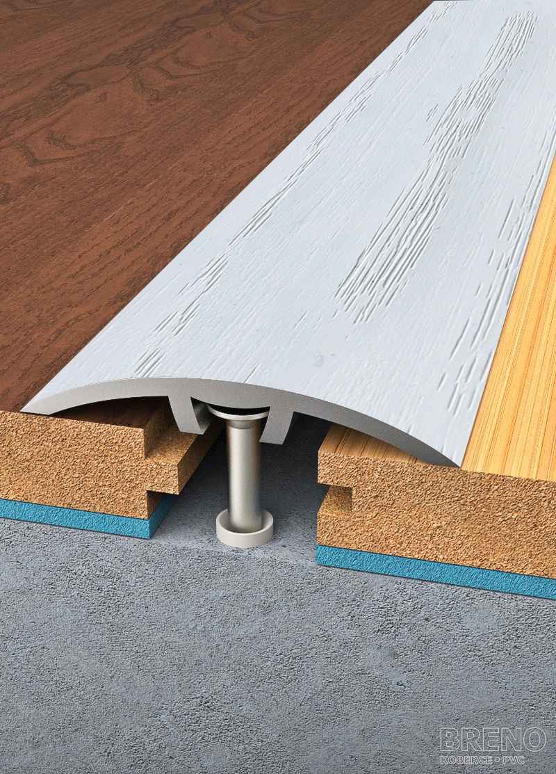 Přechodový profil dub alaska - samolepicí / na hmoždinku