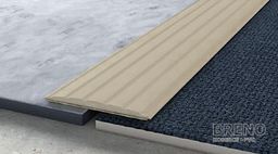 Prechodový profil gumový s drážkami béžový - samolepiaci