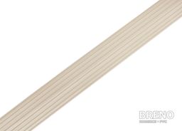 Prechodový profil gumový s drážkami béžový - samolepiaci