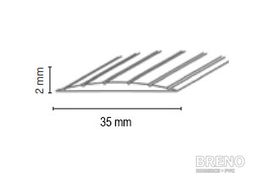 Přechodový profil měkký šedý - samolepicí