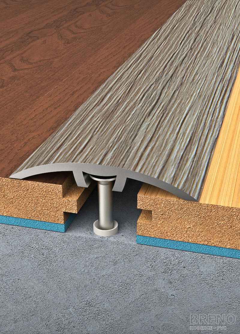 Přechodový profil modřín - samolepicí / na hmoždinku