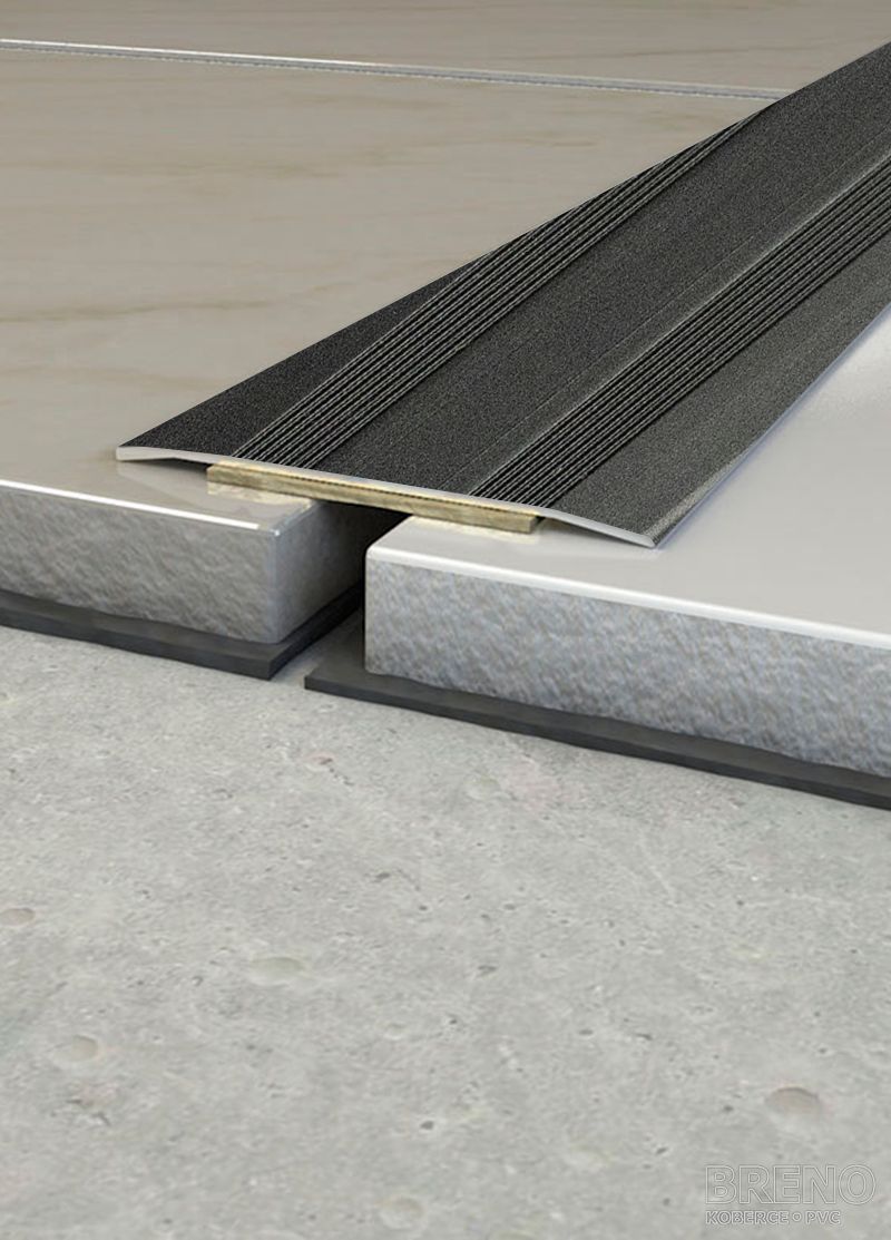 Prechodový profil s drážkami bronz - samolepiaci