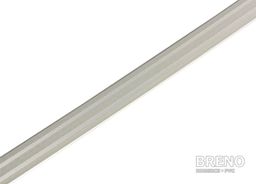 Přechodový profil s drážkami česaná nerez - samolepicí