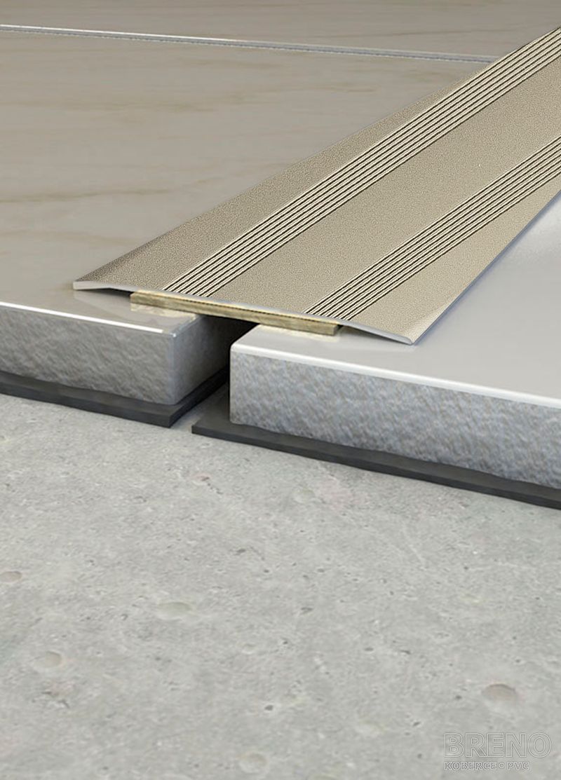 Přechodový profil s drážkami champagne - samolepicí