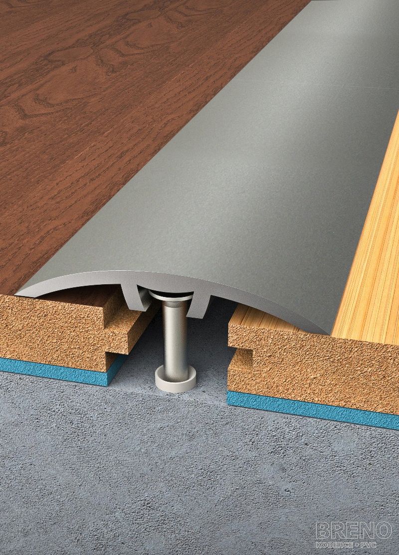 Prechodový profil striebro - samolepiaci / na hmoždinku