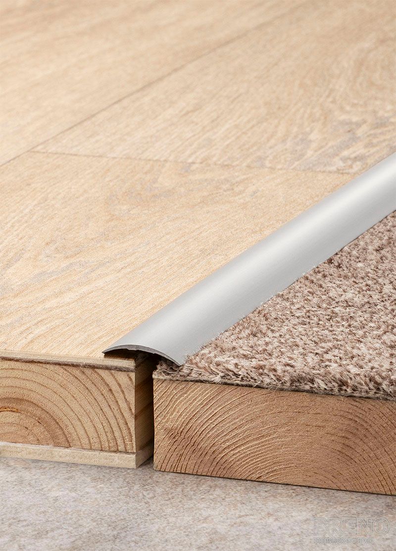 Prechodový profil striebro - samolepiaci