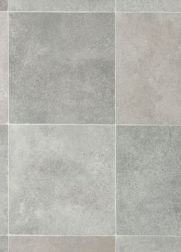 PVC SILVERTEX Zala 710M – čtvercový dekor dlažby šedého betonu