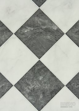 PVC SMARTEX Holywell 990M - šedo-bílá dlažba