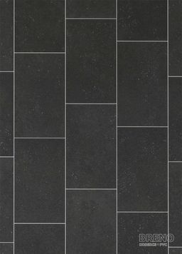 PVC SMARTEX Kent 909E – černé dlaždice