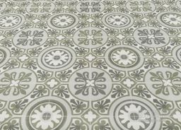 PVC SMARTEX Lagos 509M – ornamentální dlaždice do zelena