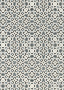 PVC SUPERTEX Eleanor 596 – šedobílá ornamentální dlažba