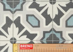 PVC SUPERTEX Eleanor 596 – sivobiela ornamentálna dlažba