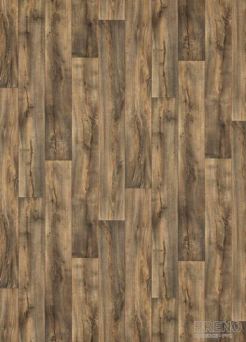 PVC TOPTEX Cracked Oak 693D – tmavohnedé drevo