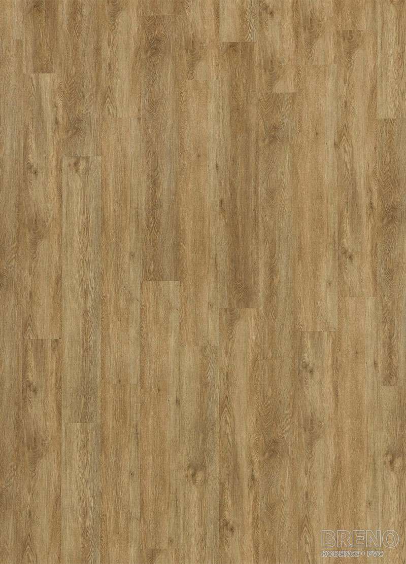 Vinylová podlaha RIGID PLUS SPC Click - HIF 20507 teplé hnědé dřevo se zlatým tónem