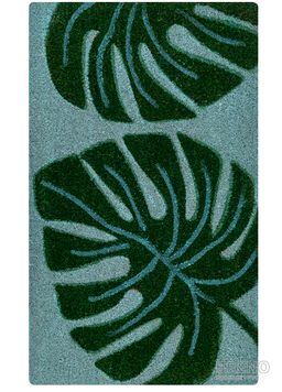 Rohožka BILBAO 702/coir mátově zelená s monsterou