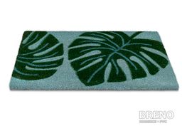 Rohožka BILBAO 702/coir mátově zelená s monsterou
