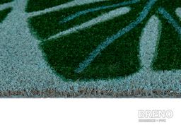 Rohožka BILBAO 702/coir mátově zelená s monsterou