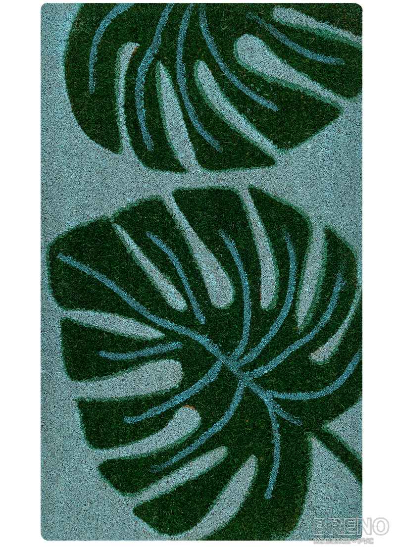 Rohožka BILBAO 702/coir mätovo zelená s monsterou