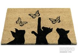 Rohožka mačky a motýle