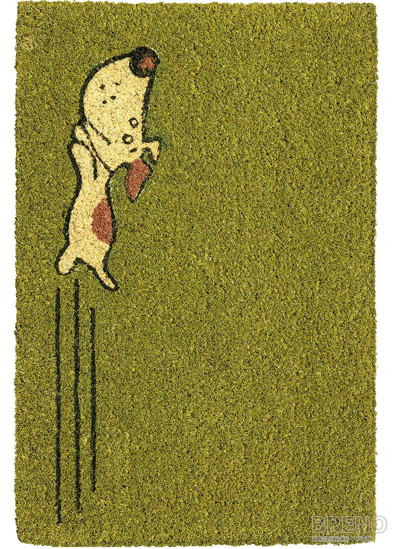 Rohožka světle zelený pes