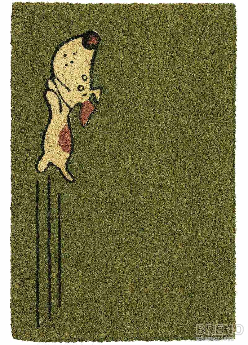 Rohožka tmavě zelený pes